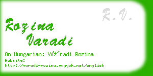 rozina varadi business card